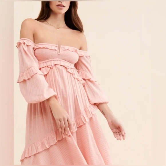 SPELL GYPSY x Free People Mermaid Off Shoulder Midi Dress - Picture 2 of 9